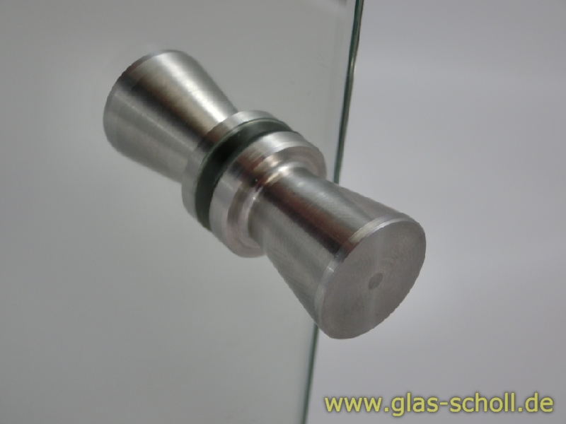 Glas Scholl Edelstahl Griff zum aufkleben d=16mm