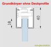 Artikelbild 1 des Artikels “Wandanschlußprofil/Oberlichtprofil Grundprofil 2,5m für 10mm Glas“
