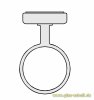 Artikelbild 1 des Artikels “selbstklebendes unteres/seitliches Abweisprofil mit Balg (2500mm) für 8-12mm Glas “