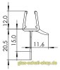 Artikelbild 1 des Artikels “unteres EXTRALANGE Wasserabweisprofil mit 135° Lippe Duschdichtung für 6-8mm Glas 1000 mm“