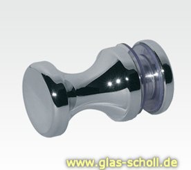 einseitiger Türgriff, mit Gegenplatte d=20mm für Lochbohrung 12mm glanzverchromt