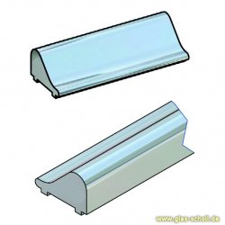 unterer gerader Schwallschutz SILBER GLÄNZEND (1230 mm) Duschdichtung 