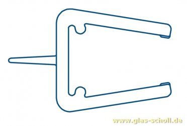seitl. Wasserabweisprofil (2010mm) Duschdichtung für 6-8mm Glas 