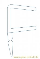Dichtprofil 11mm für Schiebetüren mit Lippe (2500mm) Duschdichtung 6-8mm Glas -ÜBERLÄNGE 