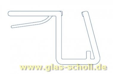 Glas Scholl Webshop, eins. verklebbare runde Griffmuschel (Stk) Edelstahl  gebürstet d=45 t=5mm