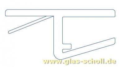 Frontanschlagdichtung 180° (2500mm) für 8-10 mm Glas 