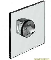 einseitig flächenbündiger Glastürgriff, für 8-10mm Glasstärke glanzverchromt