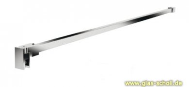 kürzbare quadr. Stabilisierungsstange 15x15 GLAS-WAND (SET) 1500 mm Alu spezialgebeizt glanzeloxiert