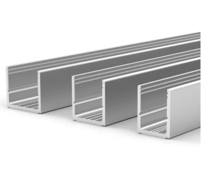 Rahmenprofil einteilig 5m Alufarbig für 8-10,76 mm
