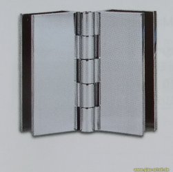 Vitreasy 008 Möbelband, Glas-Glas Spiegel-Klapptürscharnier doppelt (groß oder klein) 57mm / 60 mm geklemmt 