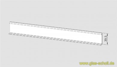Deckprofil für Wandanschlußprofil D-07.05 verkehrsweiß (2x2m)