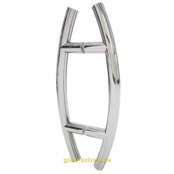 beidseitiger Edelstahl Duschtürgriff hochglanzpoliert d=19 mm für 12 mm Glas 