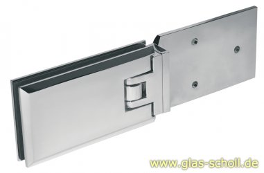 Milano 180Grad Glas-Wand Pendel-Duschtürband (mit Längsanschraubplatte Variante1) mattverchromt