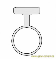 selbstklebendes unteres/seitliches Abweisprofil mit Balg (2500mm) für 8-12mm Glas 