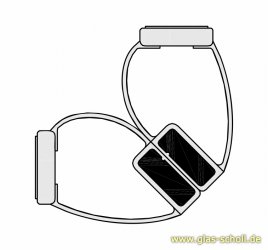 selbstklebende 90 Grad Magnet-Eck-Duschdichtung (2500mm) 8-12mm Glas 