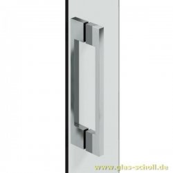 beidseitiger rechteckiger Stangengriff 13x260x36mm für 2xLochbohrung 10mm mattverchromt