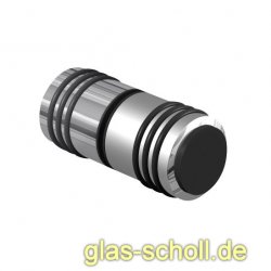 beidseitiger Türgriff mit Puffer+Gummiringen d=30mm für Lochbohrung 14mm MS7 glanzverchromt