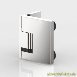 Pavone flächenbündiges Hebe-Senk-Pendel Duschtürband Glas-Wand 90° glanzverchromt