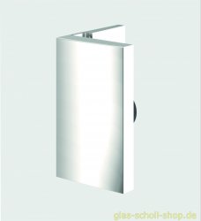 Pavone flächenbündiger Winkelverbinder Glas-Wand 90° glanzverchromt