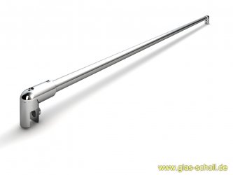 Runde Stabilisierungsstange GLAS-GLAS Varianten 0,46-1,5m (kürzbar) 1,00m glanzverchromt (MS7)