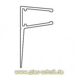 Dichtprofil für 15mm versetzte Schiebetüren mit Lippe (2010mm) für 6-8mm Glas 