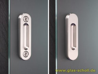 ProTec Design-Edelstahl Griffmuschel (anschraubbar) geschliffen