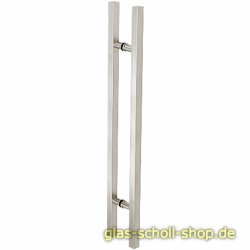 Edelstahl Stoßgriff 1520 mm gebürstet beidseitig eckig Edelstahl geschliffen