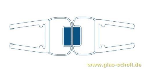 Artikelbild des Artikels “fluchtendes Magnetprofil 180° (2500mm) stumpfe Mittel-Duschdichtung für 6-8mm Glas-ÜBERLÄNGE “