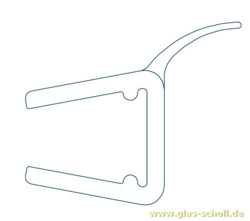 Artikelbild des Artikels “Wasserabweisprofil 135° (2500mm) Duschdichtung für 6-8mm Glas - ÜBERLÄNGE “