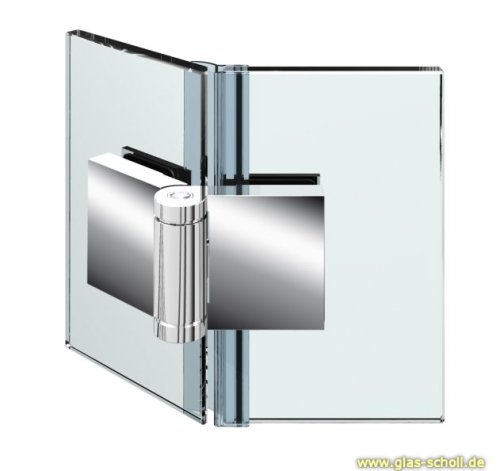 Artikelbild des Artikels “Flinter Glas-Glas 135Grad Duschtürband glanzverchromt“