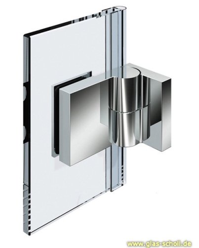 Artikelbild des Artikels “Nivello 90° Glas-Wand RECHTS Hebe-Senk AUSSENBEFESTIGUNG Anschlag glanzverchromt“