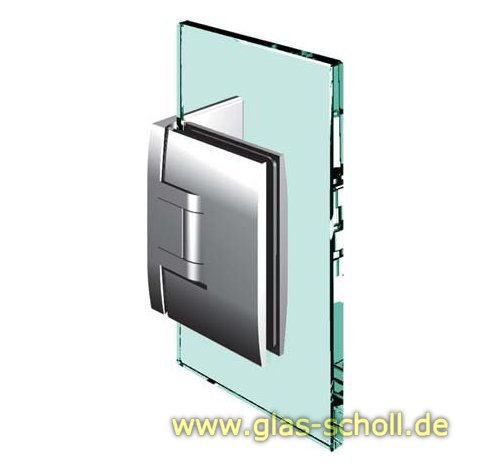 Artikelbild des Artikels “Pontere 90° Glas-Wand Duschpendeltürband (einseitige Befestigungslasche) glanzverchromt“