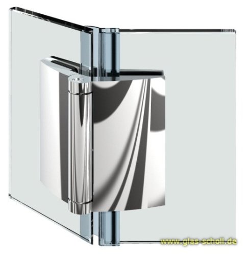 Artikelbild des Artikels “Farfalla 135° Glas-Glas Duschtürband (nach außen hin öffnend) glanzverchromt“