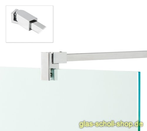 Artikelbild des Artikels “Stabilisationsstangen-Set Square 12, Glas-Wand (kürzbar) 1,25 m glanzverchromt“