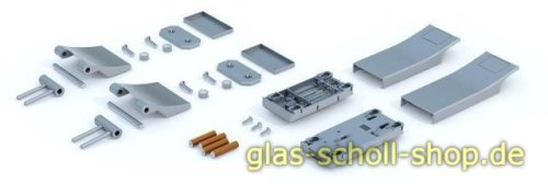 Artikelbild des Artikels “Elektronisches Glastürschloss Smart Entrance, SET mit Türbändern Edelstahloptik gebürstet “