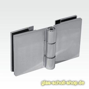 Artikelbild des Artikels “Wellness PREMIUM Glas-Glas DIN links 180Grad Duschtürband (nach innen öffnend) glanzverchromt“