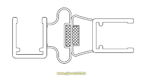 Artikelbild des Artikels “Magnetprofil 90° für Pendeltüren (2500mm) Duschdichtung für 6-8mm Glas “
