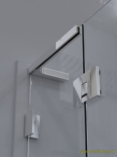 Artikelbild des Artikels “Stabilisierungswinkel für Glasduschen LINKS - glanzverchromt“