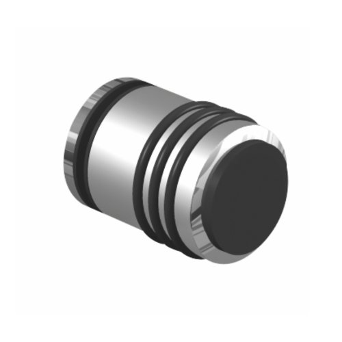 Artikelbild des Artikels “einseitiger Türgriff mit einseitigem Puffer+Gummiringen d=30 Lochbohrung 14mm MS7 glanzverchromt“