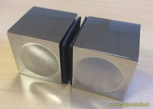 Artikelbild des Artikels “eckiger quadratischer beidseitiger Glastürgriff 32x32x30mm LB14mm glanzverchromt“
