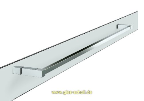 Artikelbild des Artikels “Handtuchhalter ECKIG mit innerem Griff für Montage im Glas 1000 mm (kürzbar) glanzvernickelt“