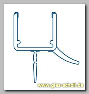 Artikelbild des Artikels “unteres Wasserabweisprofil mit 135° Lippe (1000mm) Duschdichtung für 10-12mm Glas “