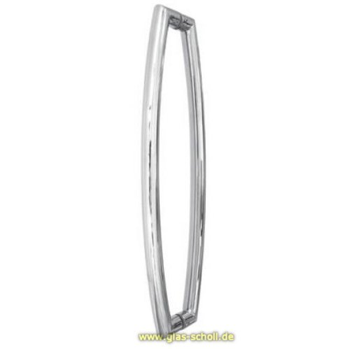Artikelbild des Artikels “beidseitiger gebogene Edelstahl U-Stoßgriff für 8-12 mm Glas poliert“