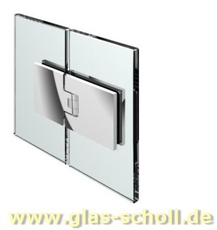 Flamea 180° Glas-Glas Pendel-Duschtürband Edelstahlfinish PVD