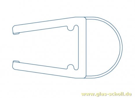 Streifdichtung (2500mm) Duschdichtung für 6-8mm Glas - ÜBERLÄNGE 