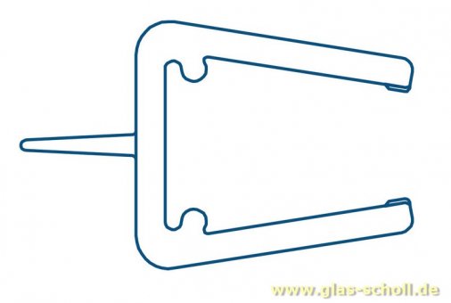 seitl. Wasserabweisprofil (2500mm) Duschdichtung für 6-8mm Glas - ÜBERLÄNGE 