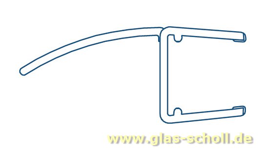 Mitteldichtung fluchtend (2500mm) Duschdichtung für 10-12mm Glas 