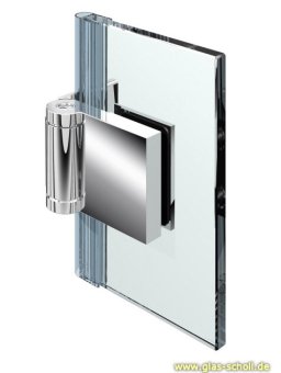 Flinter Duschtürband Glas-Wand 90° nach außen öffnend (2 Federn mittelschwer) glanzverchromt