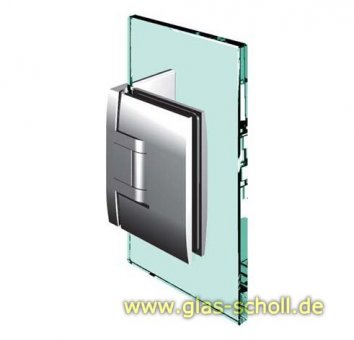 Pontere 90° Glas-Wand Duschpendeltürband (einseitige Befestigungslasche) glanzverchromt