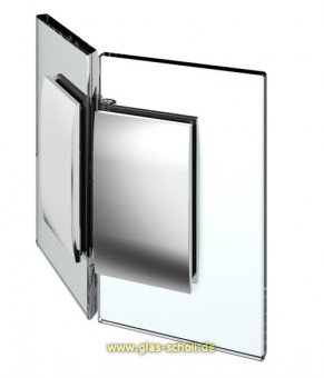 Pontere 80°-180° Glas-Glas Winkelverbinder (verstellbare Winkelgradzahl) glanzverchromt